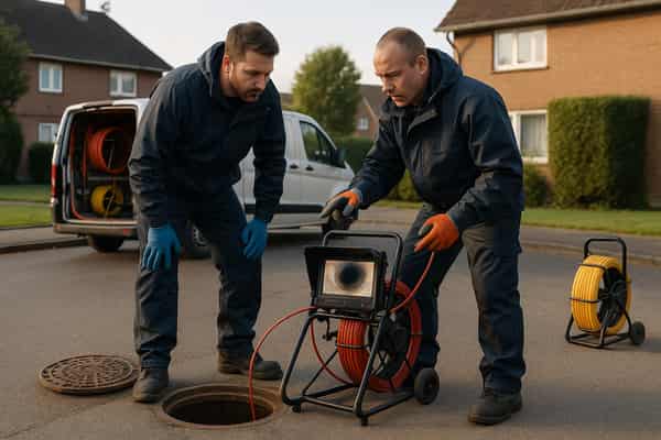 Rioolontstopping specialist aan het werk