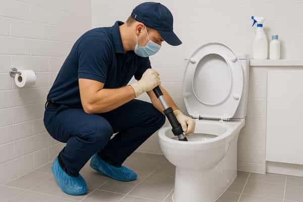 Professionele toilet ontstopping