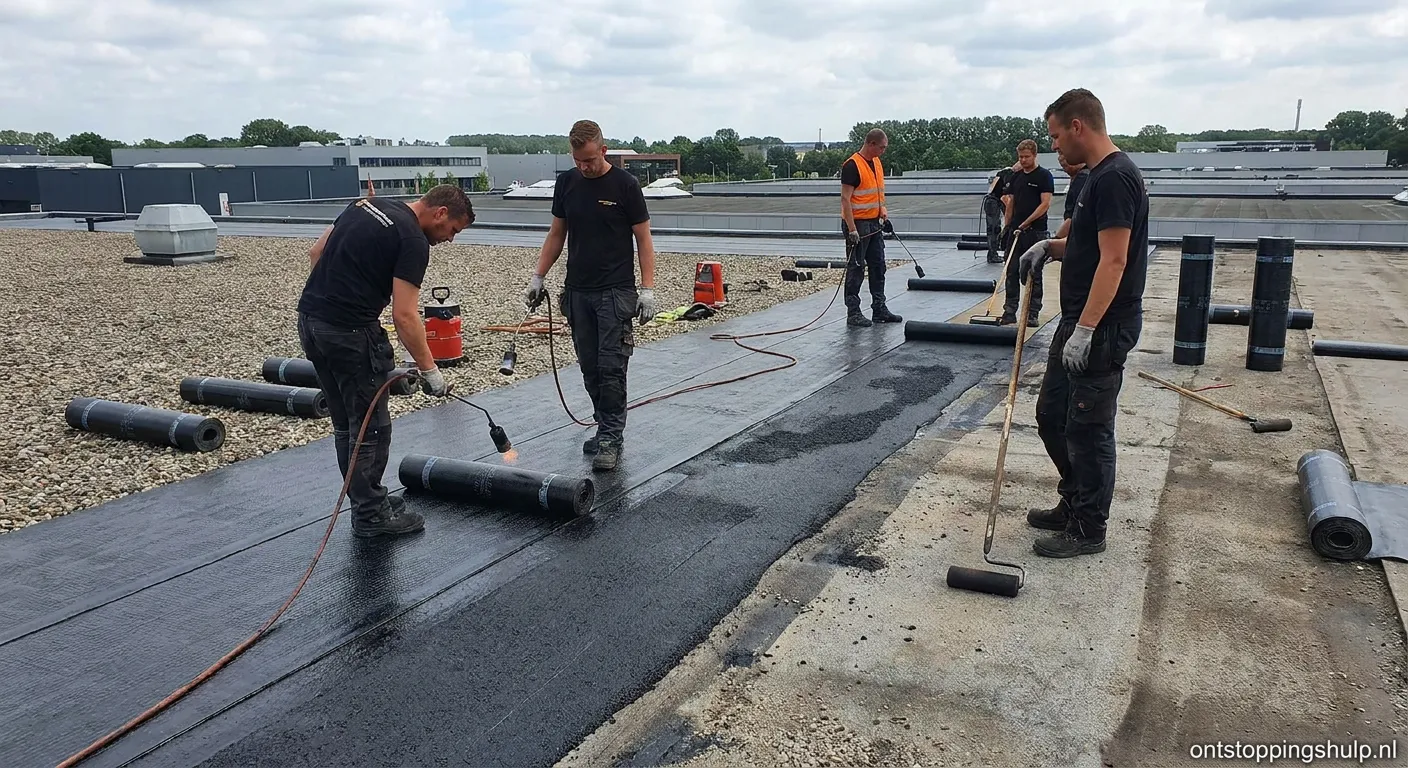 APP bitumen dakbedekking rolmateriaal installatie