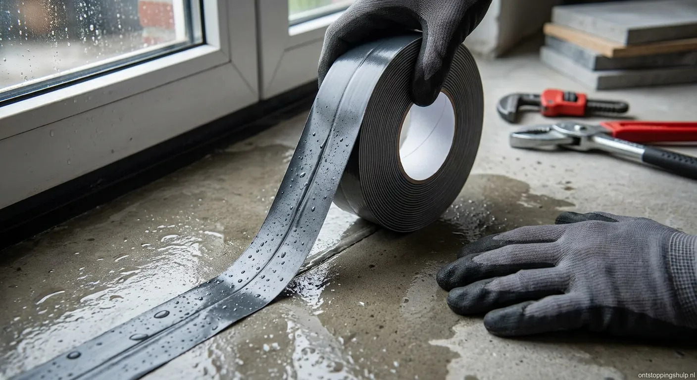 Butylband waterdicht afdichting toegepast op dakbedekking