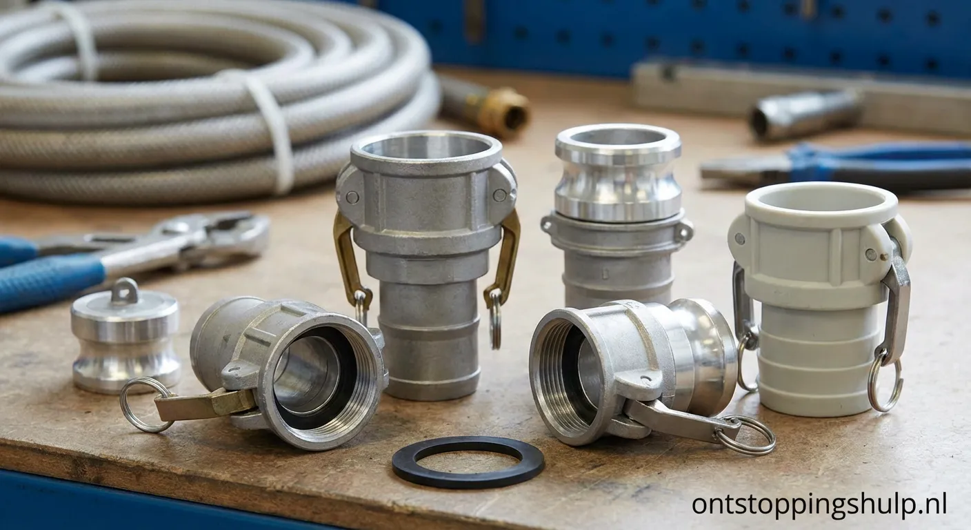 Camlock snelkoppeling onderdelen en types voor industriële toepassingen