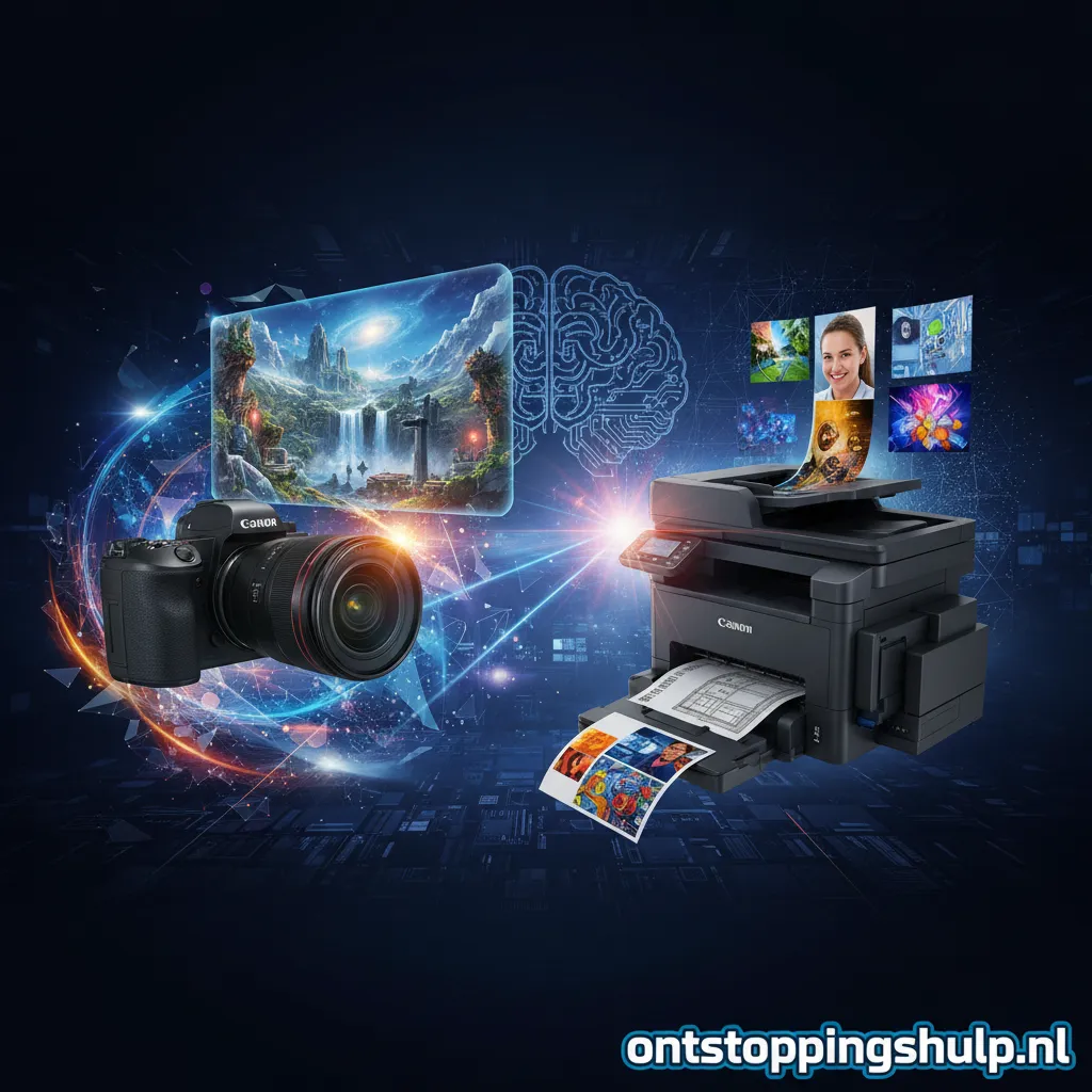 Close-up van een geavanceerde Canon camera lens met reflecties