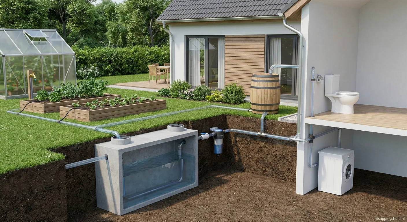 Regenwater opvang systeem installatie