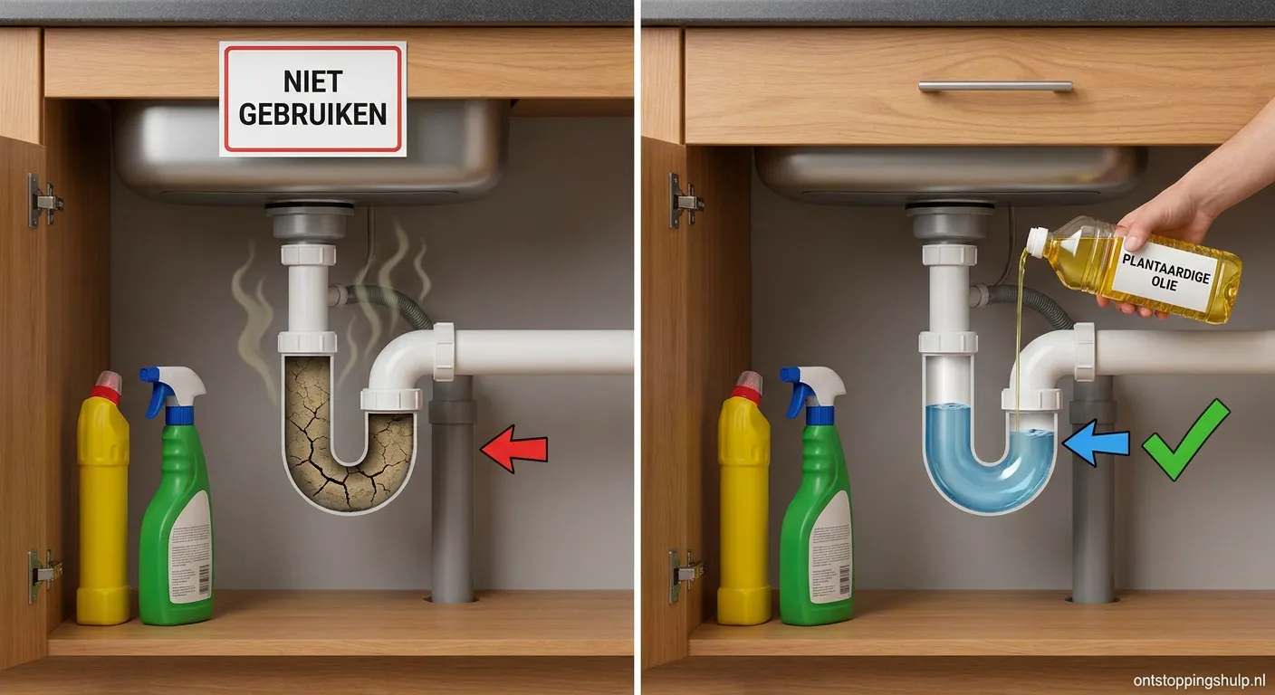 Stankslot droogloop preventie en oplossing