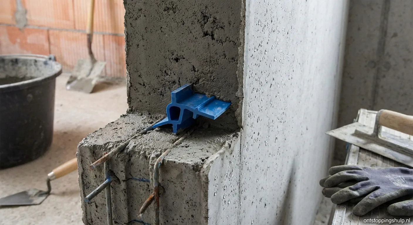 Waterstop betonafdichting installatie in betonnen constructie